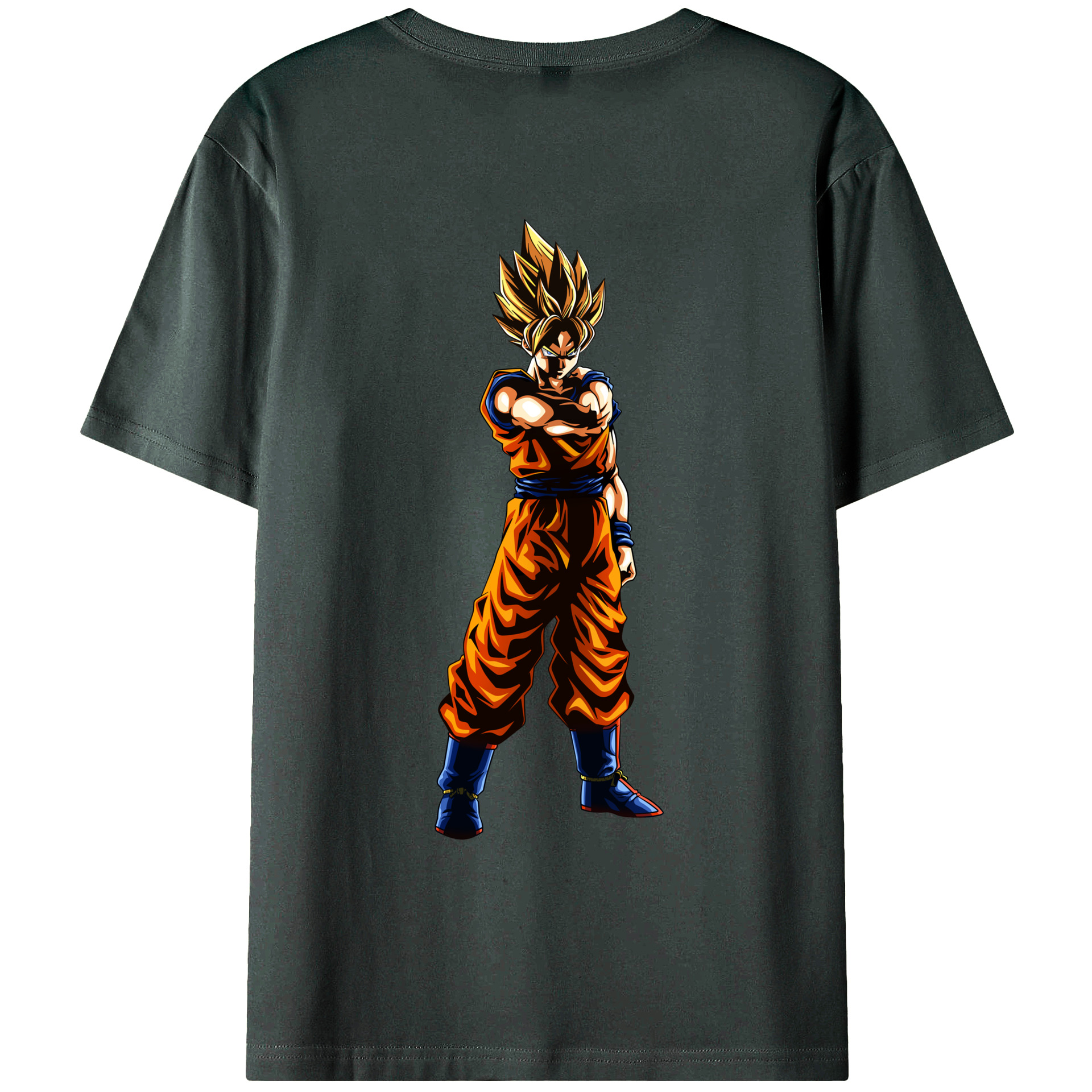 （画像用） ドラゴンボール 孫 悟飯（そんごはん）DRAGON BALL Son Gohan 綿100％ メンズ半袖Tシャツ（バックプリント） 通気性